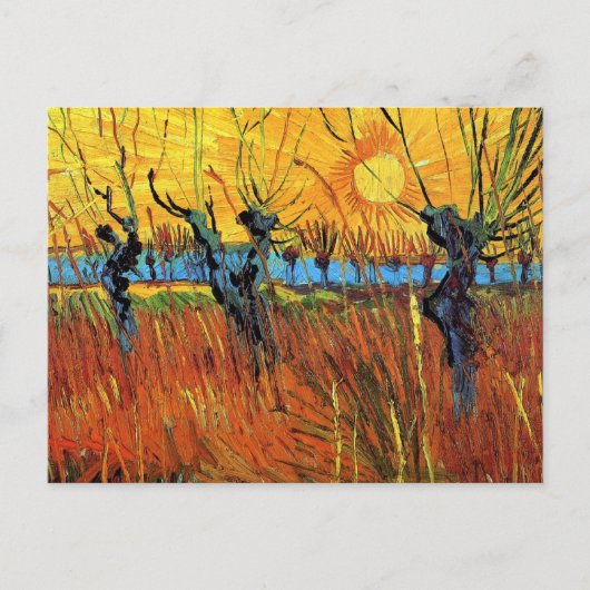 Vincent Van Gogh - Willows at Sunset Fine Art Postkarte (Vorderseite)