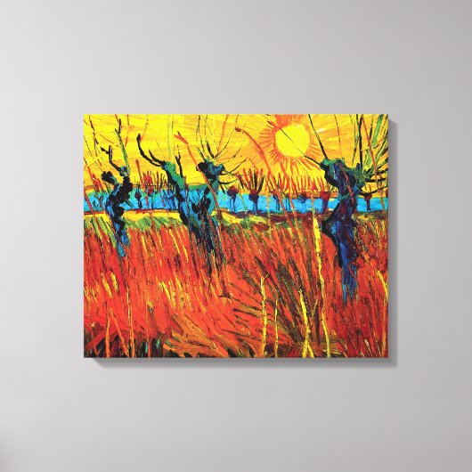 Vincent Van Gogh - Willows über Sunset Fine Art Leinwanddruck (Vorderseite)