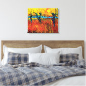 Vincent Van Gogh - Willows über Sunset Fine Art Leinwanddruck (Insitu (Schlafzimmer))