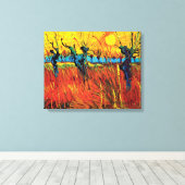 Vincent Van Gogh - Willows über Sunset Fine Art Leinwanddruck (Insitu (Holzboden))