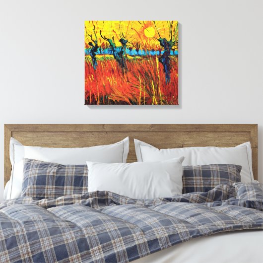 Vincent Van Gogh - Willows über Sunset Fine Art Leinwanddruck (Insitu (Schlafzimmer))