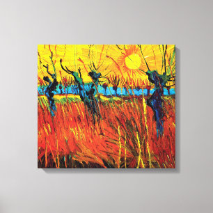 Vincent Van Gogh - Willows über Sunset Fine Art Leinwanddruck