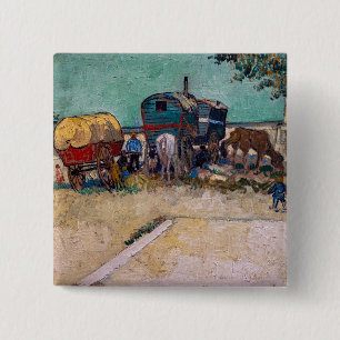 Vincent van Gogh - Wohnwagen, Zigeunerlager bei Ar Button