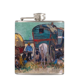 Vincent van Gogh - Wohnwagen, Zigeunerlager bei Ar Flachmann