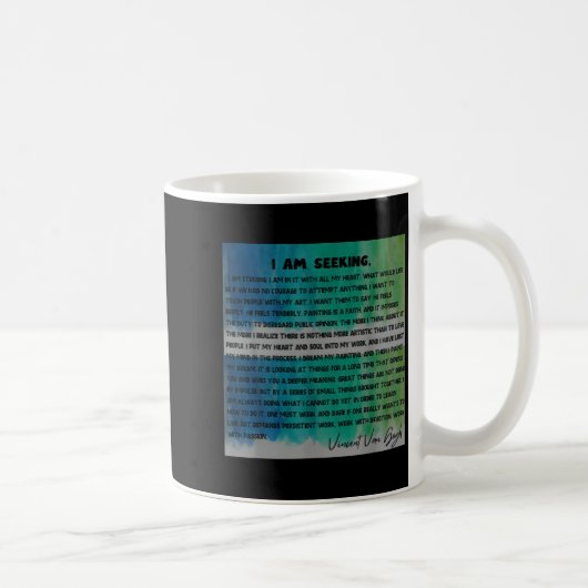 Vincent Van Gogh Words Quotes Manifesto Tygraphy G Kaffeetasse (Rechts)