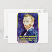 Vincent van Gogh - Zitat Postkarte (Vorne/Hinten)