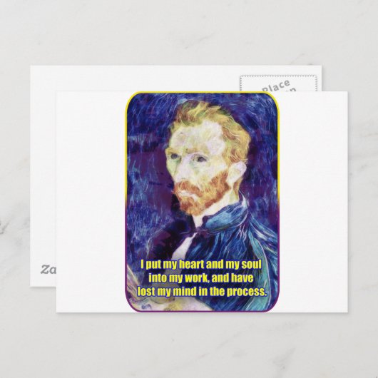 Vincent van Gogh - Zitat Postkarte (Vorne/Hinten)