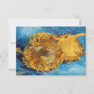 Vincent van Gogh - Zwei abgeschnittene Sonnenblume Dankeskarte