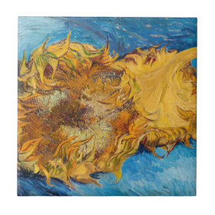 Vincent van Gogh - Zwei abgeschnittene Sonnenblume Fliese