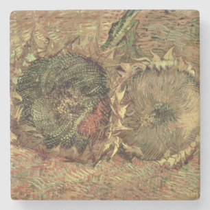 Vincent van Gogh   zwei geschnittene Sonnenblumen, Steinuntersetzer