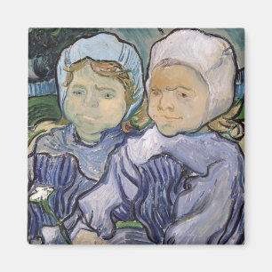 Vincent van Gogh Zwei kleine Mädchen, 1890 Magnet