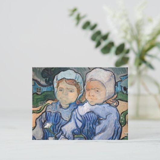 Vincent van Gogh - Zwei kleine Mädchen Postkarte (Stehend Vorderseite)