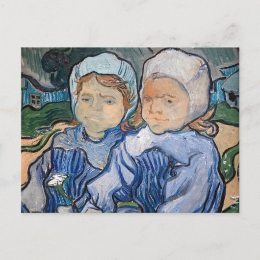 Vincent van Gogh - Zwei kleine Mädchen Postkarte (Vorderseite)