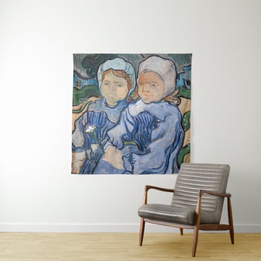Vincent van Gogh - Zwei kleine Mädchen Wandteppich (Beispiel)