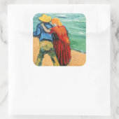 Vincent van Gogh - Zwei Liebhaber Quadratischer Aufkleber (Tasche)