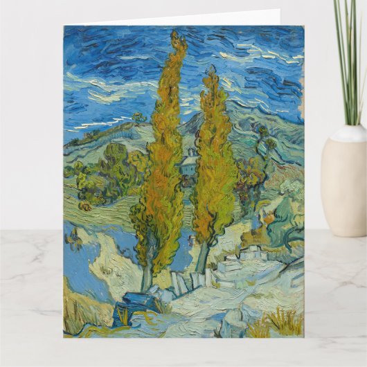 Vincent Van Gogh, zwei Poplars in den Alpen Karte (Vorderseite)