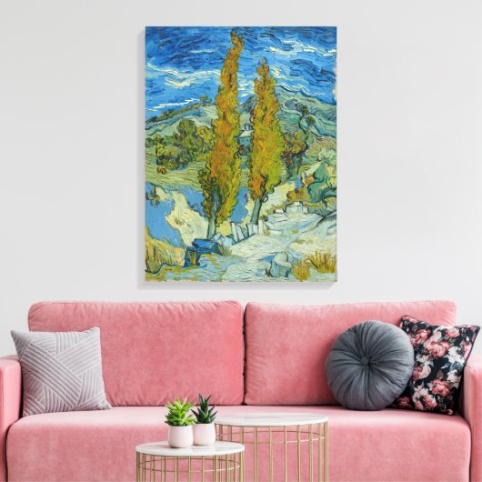 Vincent Van Gogh, zwei Poplars in den Alpen Leinwanddruck (Insitu (Wohnzimmer))