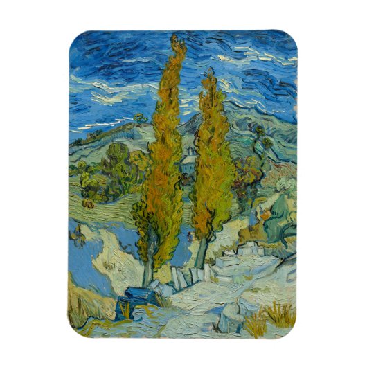 Vincent Van Gogh, zwei Poplars in den Alpen Magnet (Vertikal)