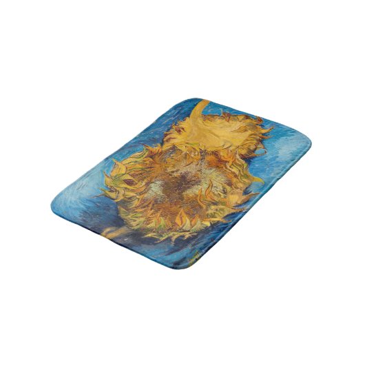 Vincent van Gogh - Zwei Schnittblumen Badematte (Schrägansicht)