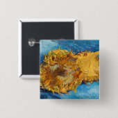 Vincent van Gogh - Zwei Schnittblumen Button (Vorne & Hinten)