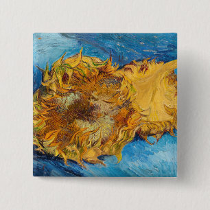 Vincent van Gogh - Zwei Schnittblumen Button