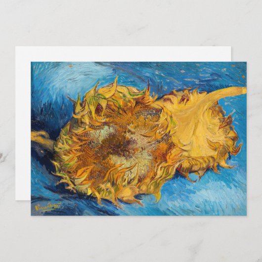 Vincent van Gogh - Zwei Schnittblumen Einladung (Vorne/Hinten)