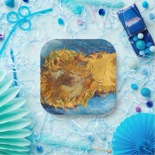 Vincent van Gogh - Zwei Schnittblumen Pappteller (Party)