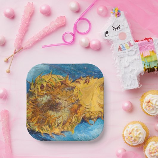 Vincent van Gogh - Zwei Schnittblumen Pappteller (Party)