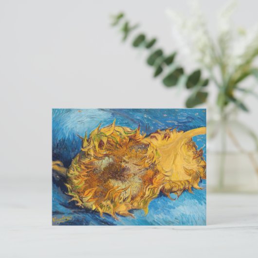 Vincent van Gogh - Zwei Schnittblumen Postkarte (Stehend Vorderseite)