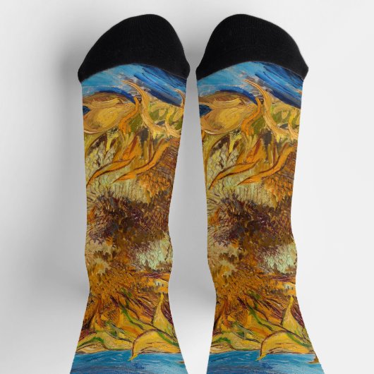 Vincent van Gogh - Zwei Schnittblumen Socken (Oben)