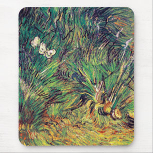 Vincent Van Gogh - Zwei weiße Schmetterlinge Fine  Mousepad