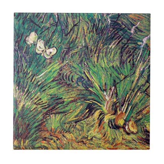 Vincent Van Gogh - Zwei weiße Schmetterlinge für s Fliese (Vorderseite)
