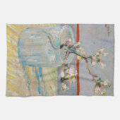 Vincent van Gogh - Zweigstelle Almond im Glas Geschirrtuch (Horizontal)