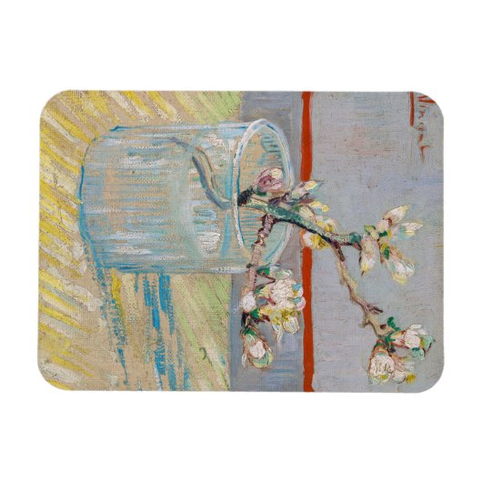Vincent van Gogh - Zweigstelle Almond im Glas Magnet (Horizontal)