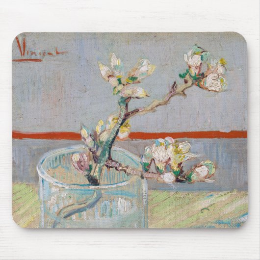 Vincent van Gogh - Zweigstelle Almond im Glas Mousepad (Vorne)