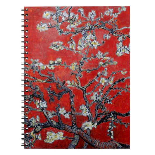 Vincent van Gogh Zweigstellen mit Almond Blossom R Notizblock (Vorderseite)