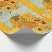 Vincent Van Gogh Zwölf Sonnenblumen in einer Vase  Geschenkpapier (Ecke)