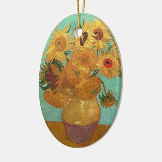 Vincent Van Gogh Zwölf Sonnenblumen in einer Vase Keramikornament (Links)
