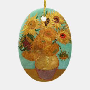 Vincent Van Gogh Zwölf Sonnenblumen in einer Vase Keramikornament