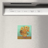 Vincent Van Gogh Zwölf Sonnenblumen in einer Vase Magnet (In Situ (Geschirrspüler))