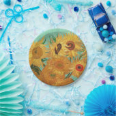 Vincent Van Gogh Zwölf Sonnenblumen in einer Vase Pappteller (Party)