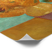 Vincent Van Gogh Zwölf Sonnenblumen in einer Vase Poster (Ecke)