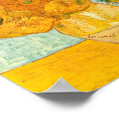 Vincent Van Gogh Zwölf Sonnenblumen in einer Vase  Poster (Ecke)