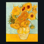 Vincent Van Gogh Zwölf Sonnenblumen in einer Vase  Poster<br><div class="desc">Vincent Van Gogh Zwölf Sonnenblumen in einem Vase Art Poster</div>