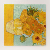 Vincent Van Gogh Zwölf Sonnenblumen in einer Vase  Puzzle (Horizontal)