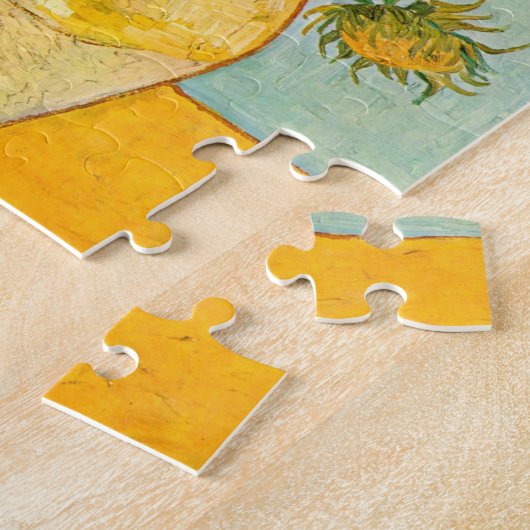 Vincent Van Gogh Zwölf Sonnenblumen in einer Vase  Puzzle (Seite)