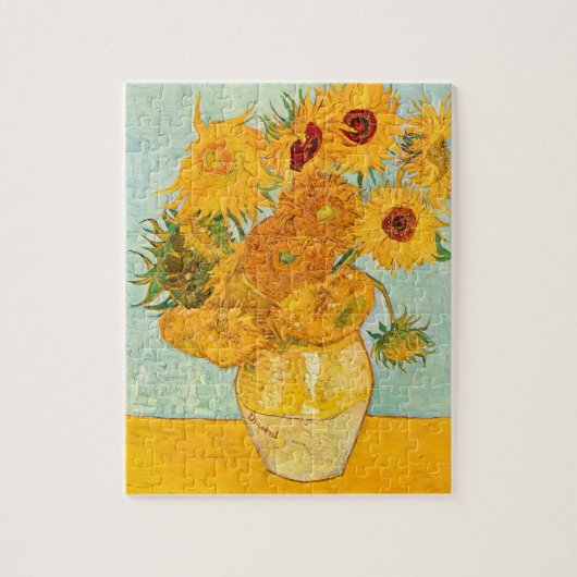 Vincent Van Gogh Zwölf Sonnenblumen in einer Vase  Puzzle (Vertikal)