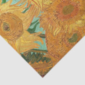 Vincent Van Gogh Zwölf Sonnenblumen in einer Vase Seidenpapier (Ausschnitt)