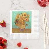 Vincent Van Gogh Zwölf Sonnenblumen in einer Vase Serviette (Beispiel)