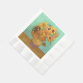 Vincent Van Gogh Zwölf Sonnenblumen in einer Vase Serviette (Ecke)